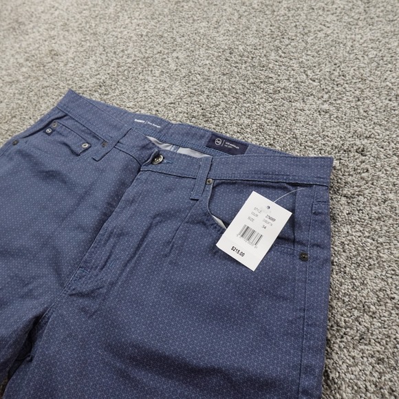 NEW AG Adriano Goldschmied Jeans Mens 34X34 Blue Pants Everett Slim Straight Leg